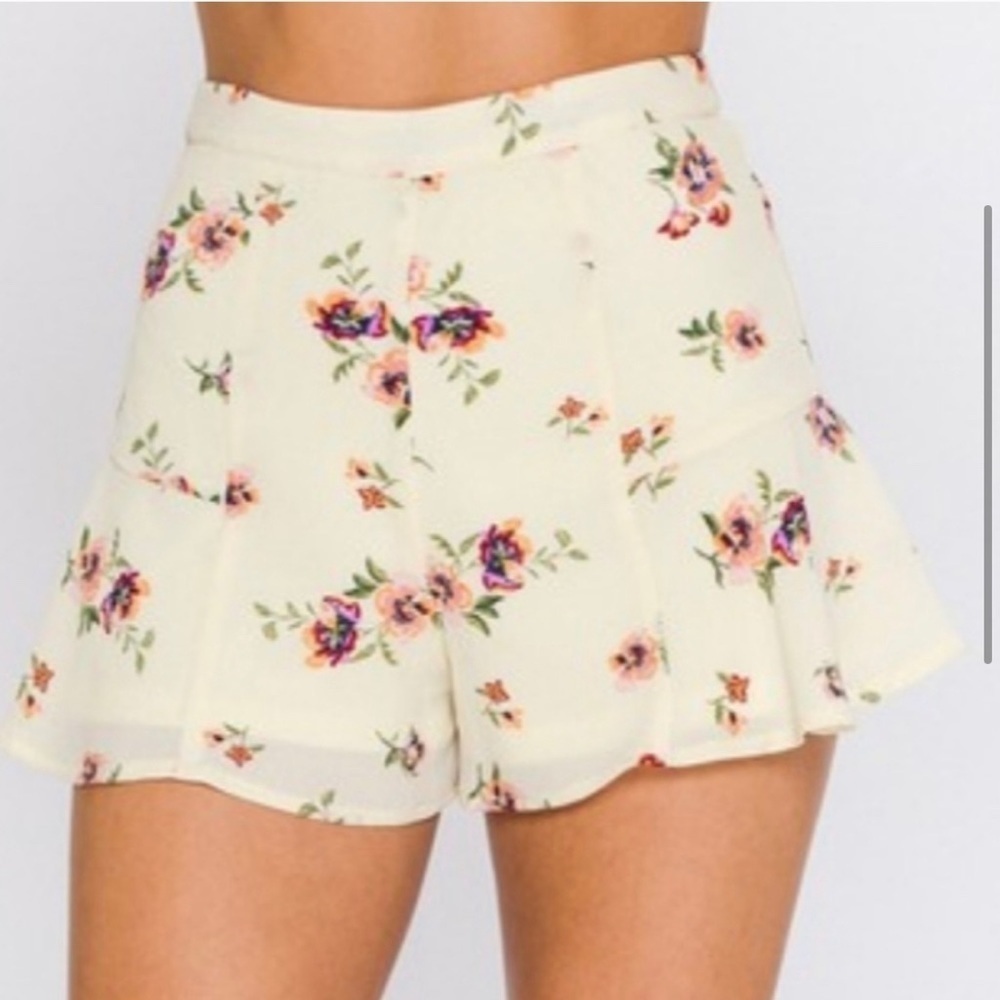 Floral Ruffle frill Lounge Shorts